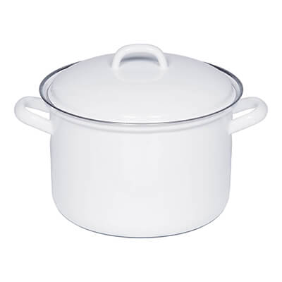 Zur Produktseite von Riess Fleischtopf mit Deckel weiß, 20 cm - 3,5 l Riess Fleischtopf mit Deckel weiß, 20 cm - 3,5 l