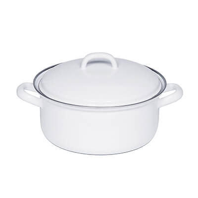 Zur Produktseite von Riess Kasserolle mit Deckel weiß, 18 cm - 1,5 l Riess Kasserolle mit Deckel weiß, 18 cm - 1,5 l