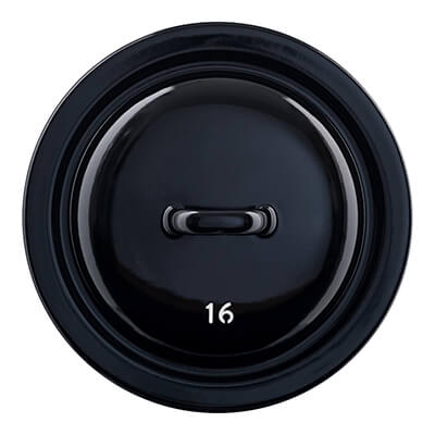 Riess Zwergen & Riesen Deckel schwarz, 16 cm