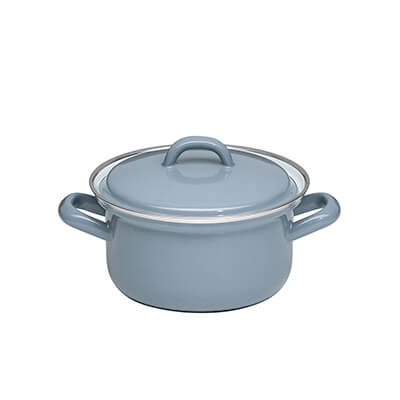 Riess Kasserolle mit Deckel grau, 14 cm - 0,75 l