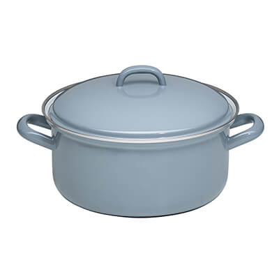 Riess Kasserolle mit Deckel grau, 20 cm - 2 l