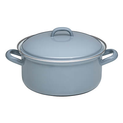Riess Kasserolle mit Deckel grau, 22 cm - 3 l