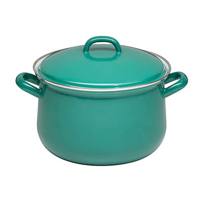 Riess Fleischtopf mit Deckel türkis dunkel, 20 cm - 3,5 l