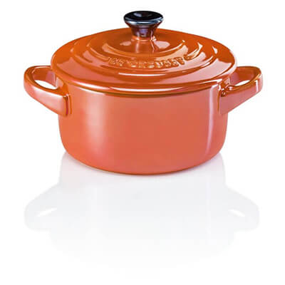 Le Creuset Mini Cocotte Metallic ofenrot metallic