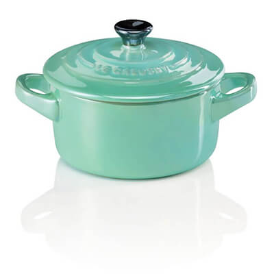 Le Creuset Mini Cocotte Metallic cool mint metallic