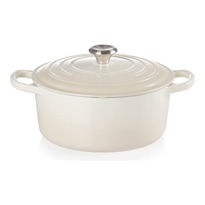 Le Creuset Bräter rund Signature meringue, 22 cm