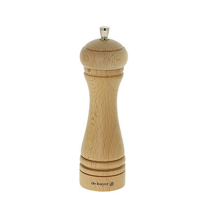 De Buyer Pfeffermühle Java aus Holz natur, 18 cm
