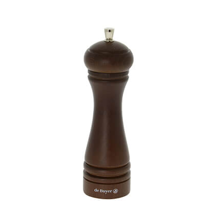De Buyer Pfeffermühle Java aus Holz dunkel, 18 cm
