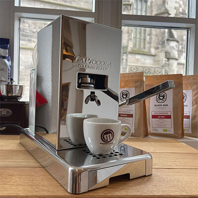 Zur Produktseite von La Piccola Piccola Automatik Espressomaschine für ESE-Pads, Edelstahl Hochglanz La Piccola Piccola Automatik Espressomaschine für ESE-Pads, Edelstahl Hochglanz