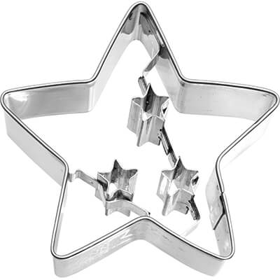 Ausstechform Weihnachtsstern mit Innenprägung, 6,5 cm von Birkmann