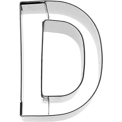 Ausstechform Buchstabe D aus Edelstahl 6 cm von Birkmann