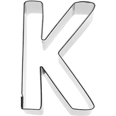 Ausstechform Buchstabe K aus Edelstahl 6 cm von Birkmann