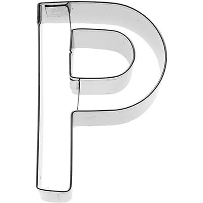 Ausstechform Buchstabe P aus Edelstahl 6 cm von Birkmann