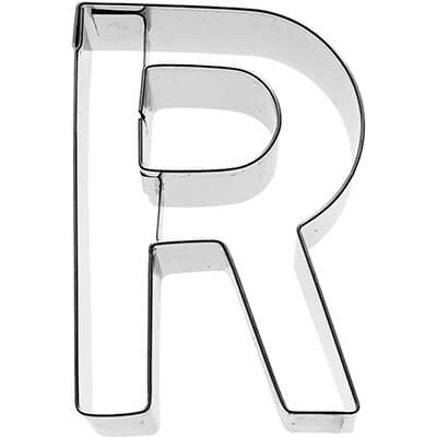 Ausstechform Buchstabe R aus Edelstahl 6 cm von Birkmann