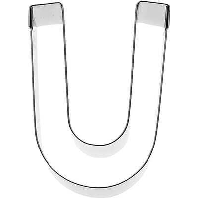 Ausstechform Buchstabe U aus Edelstahl 6 cm von Birkmann