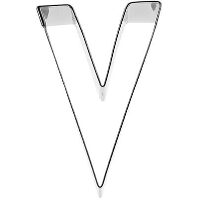 Ausstechform Buchstabe V aus Edelstahl 6 cm von Birkmann
