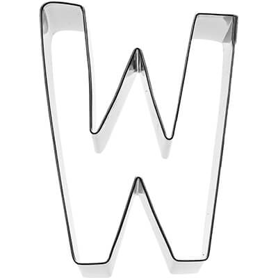 Ausstechform Buchstabe W aus Edelstahl 6 cm von Birkmann