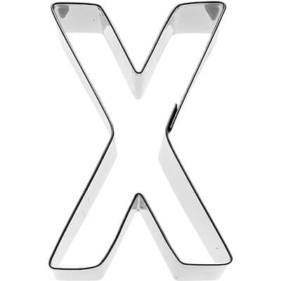 Ausstechform Buchstabe X aus Edelstahl 6 cm von Birkmann