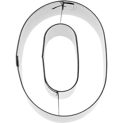 Ausstechform Zahl 0 aus Edelstahl 6 cm von Birkmann