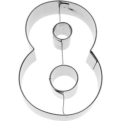Ausstechform Zahl 8 aus Edelstahl 6 cm von Birkmann