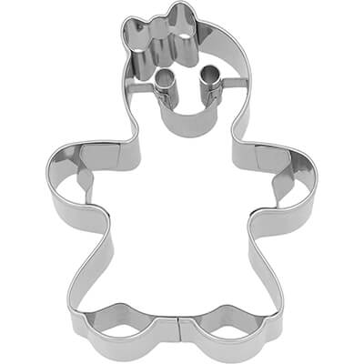Ausstechform Lebkuchenfrau klein mit Innenprägung 8 cm von Birkmann