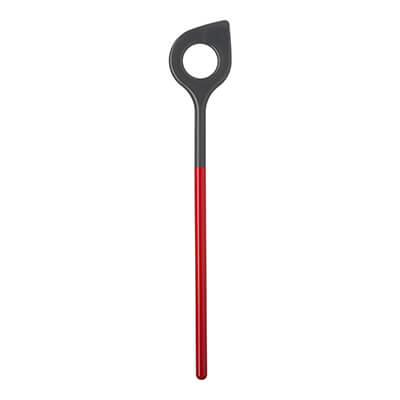 Rosti Rührlöffel mit Ecke & Loch Optima hitzebeständig luna red, 31 cm