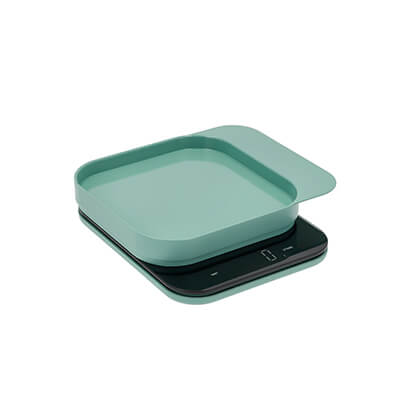 Rosti Mensura digitale Küchenwaage mit Schüssel, nordic green