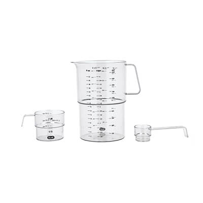 Rosti Messbecher Set 3-teilig aus Kunststoff, klar