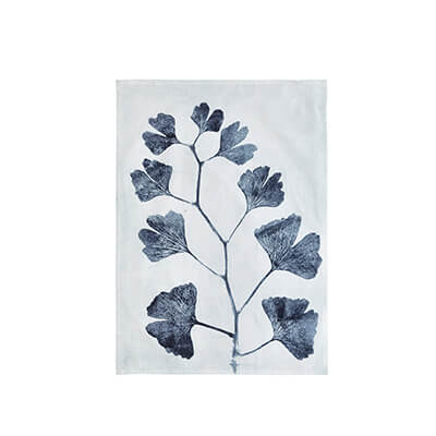 Södahl Geschirrtuch Chambray aus Baumwolle 50 x 70, Ginkgo