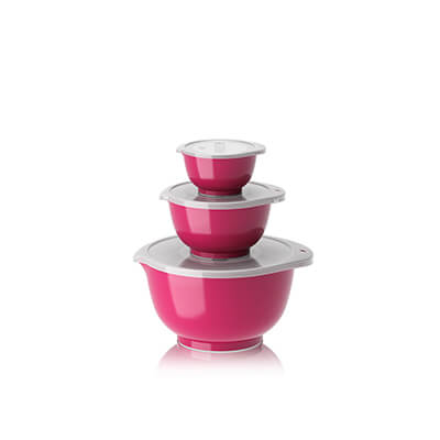 Rosti Rührschüssel New Margrethe Set 6-teilig in beetroot, 250 ml, 750 ml & 3,0 l