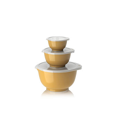 Rosti Rührschüssel New Margrethe Set 6-teilig in curry, 250 ml, 750 ml & 3,0 l