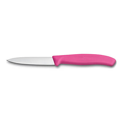 Victorinox Gemüsemesser Swiss Classic 8 cm mit geradem Schliff, Griff pink