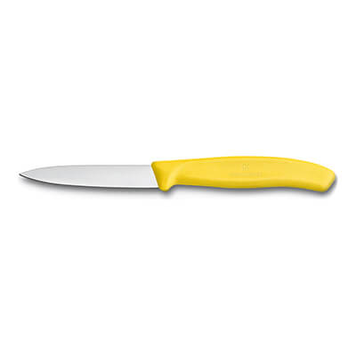 Victorinox Gemüsemesser Swiss Classic 8 cm mit geradem Schliff, Griff gelb