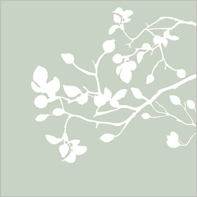 Servietten Pure Branch green 25 x 25 cm von ppd