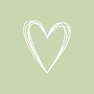 Servietten Pure Heart green 33 x 33 cm von ppd