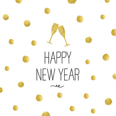 Servietten Happy New Year 25 x 25 cm von ppd