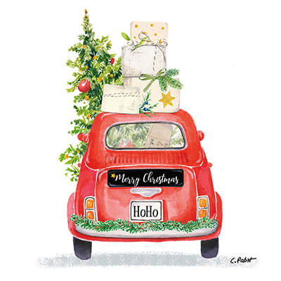 Servietten Christmas Taxi 25 x 25 cm von ppd