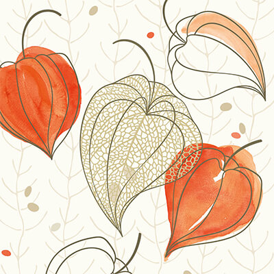 Servietten Autumn Shine beige 25 x 25 cm von ppd