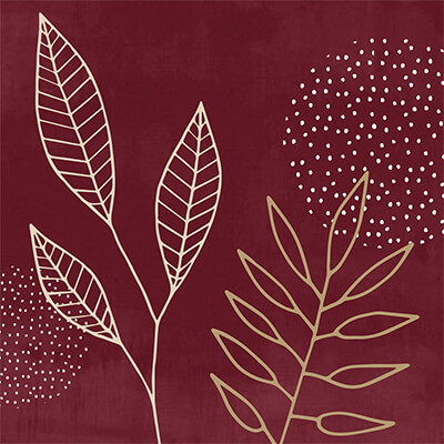 Servietten Pure Meadow bordeaux 33 x 33 cm von ppd