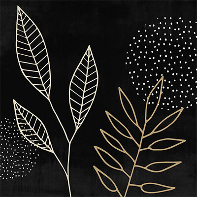 Servietten Pure Meadow black 33 x 33 cm von ppd
