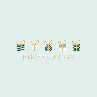 Servietten Gift Parade green 33 x 33 cm von ppd