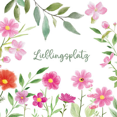 Servietten Lieblingsplatz 33x33 cm von ppd