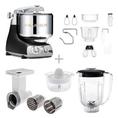 Zur Produktseite von Ankarsrum Küchenmaschine Assistent Go Green Set, black Ankarsrum Küchenmaschine Assistent Go Green Set, black
