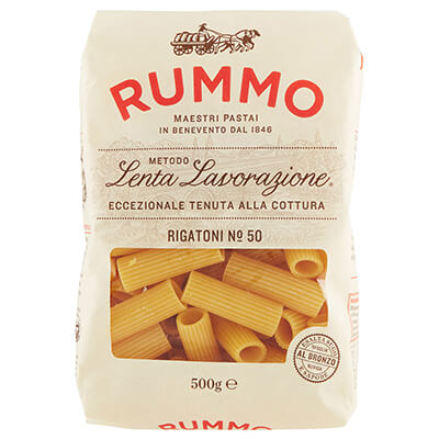 Zur Produktseite von Rummo Rigatoni N° 50 Hartweizennudeln, 500 g Rummo Rigatoni N° 50 Hartweizennudeln, 500 g