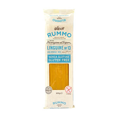 Zur Produktseite von Rummo Linguine N° 13 glutenfreie Nudeln aus Mais & Reis, 400 g Rummo Linguine N° 13 glutenfreie Nudeln aus Mais & Reis, 400 g