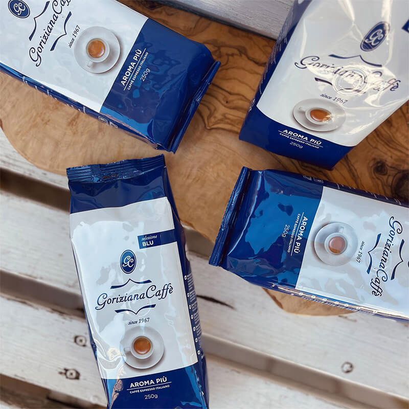 Espresso Bohnen BLU Aroma Piu von Goriziana, 4 x 250 g