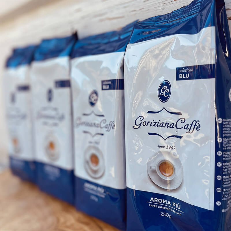 Espresso Bohnen BLU Aroma Piu von Goriziana, 4 x 250 g