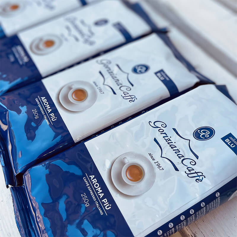 Espresso Bohnen BLU Aroma Piu von Goriziana, 4 x 250 g