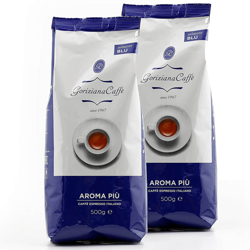 Espresso Bohnen BLU Aroma Piu von Goriziana, 2 x 500 g weitere Ansicht Espresso Bohnen BLU Aroma Piu von Goriziana, 2 x 500 g