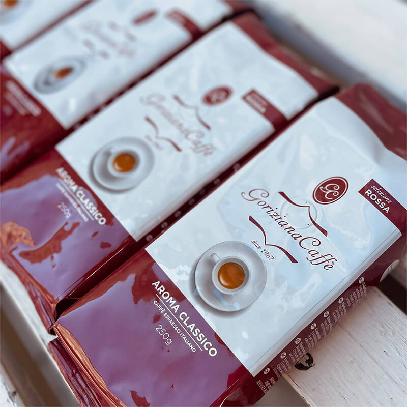Espresso Bohnen ROSSA Aroma Classico von Goriziana, 4 x 250 g